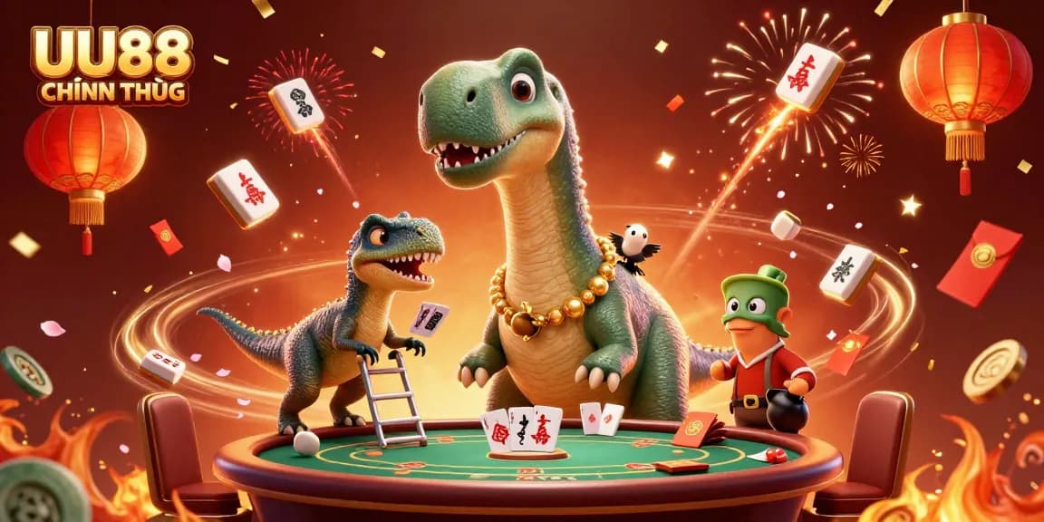 Experience thrilling gameplay at UU88 CHÍNH THỨC with vibrant casino elements and engaging characters.