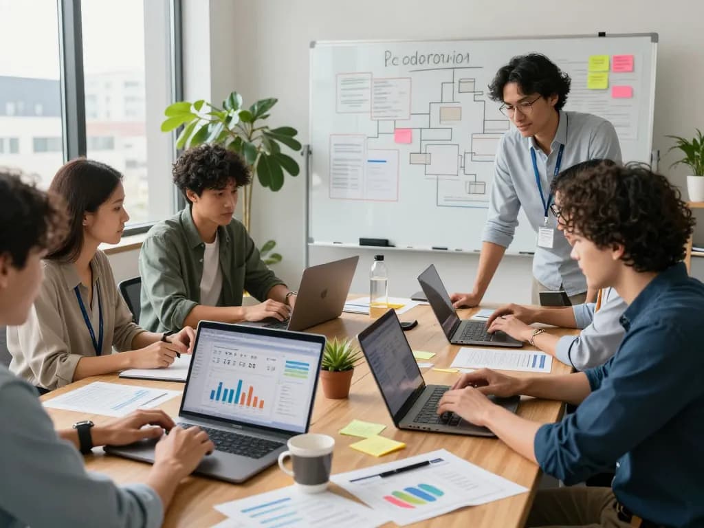 Team of digital marketers collaborating on group buy seo tools for effective strategies