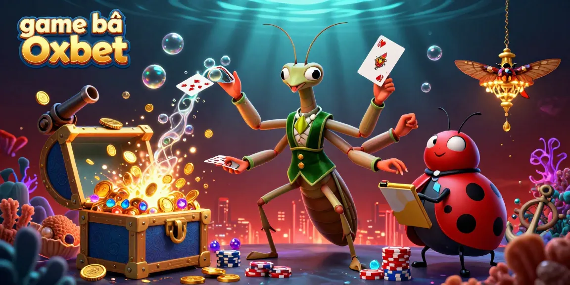 Engage in thrilling gameplay with game bài Oxbet featuring vibrant 3D cartoon characters and rich casino elements.