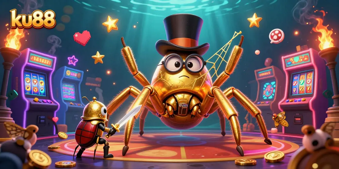 Experience the excitement of ku88 with a daring scene of golden characters and vibrant casino elements.