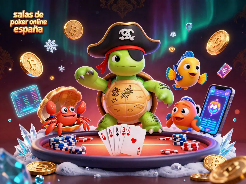 Juega en las mejores salas de póker en línea España con personajes animados en un entorno vibrante y dinámico.