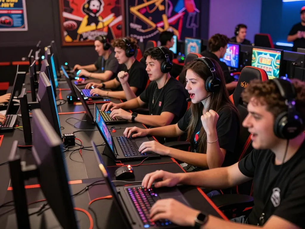 Exciting online gaming experience at Go88 with diverse players enjoying various games.
