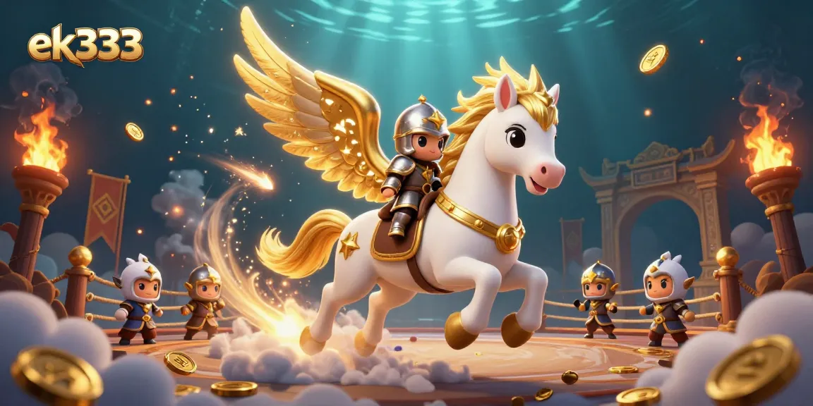 Experience thrilling gaming adventures with ek333, boasting a magical celestial scene filled with dynamic casino elements.