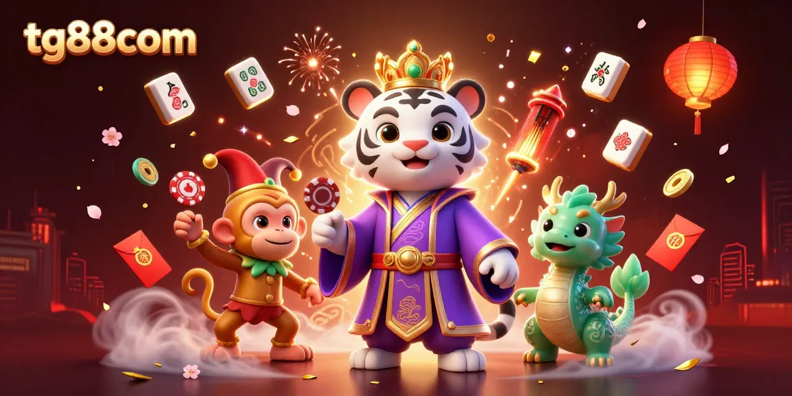 Experience the thrill of tg88com casino gaming with dynamic 3D characters and vibrant gambling elements.