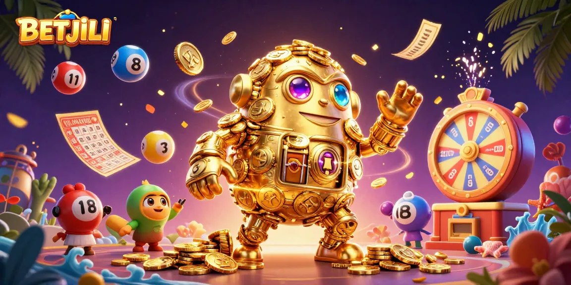 Experience BETJILI's thrilling 3D casino adventure amidst colorful lottery balls and vibrant prizes.