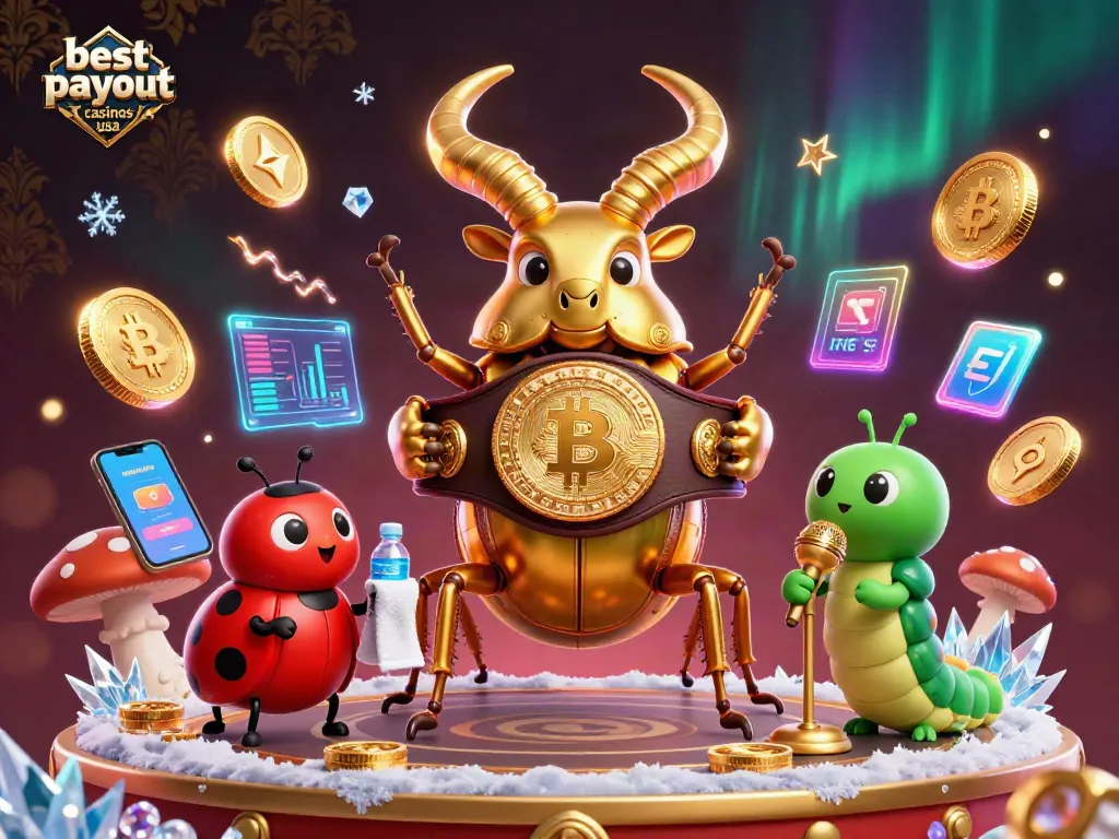 Experience the best payout casinos usa with thrilling games and winning vibes captured in a vibrant 3D illustration.