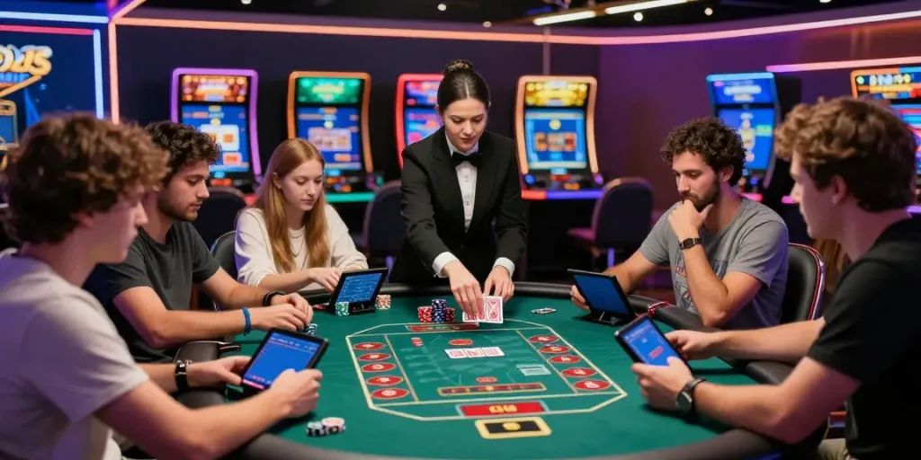 The immersive environment of online gaming at https://playsv88.net/ showcasing players engaged in live casino action.