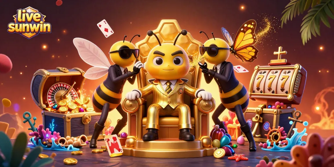 Experience live sunwin's thrilling casino action with a vibrant, animated scene showcasing gaming excitement.
