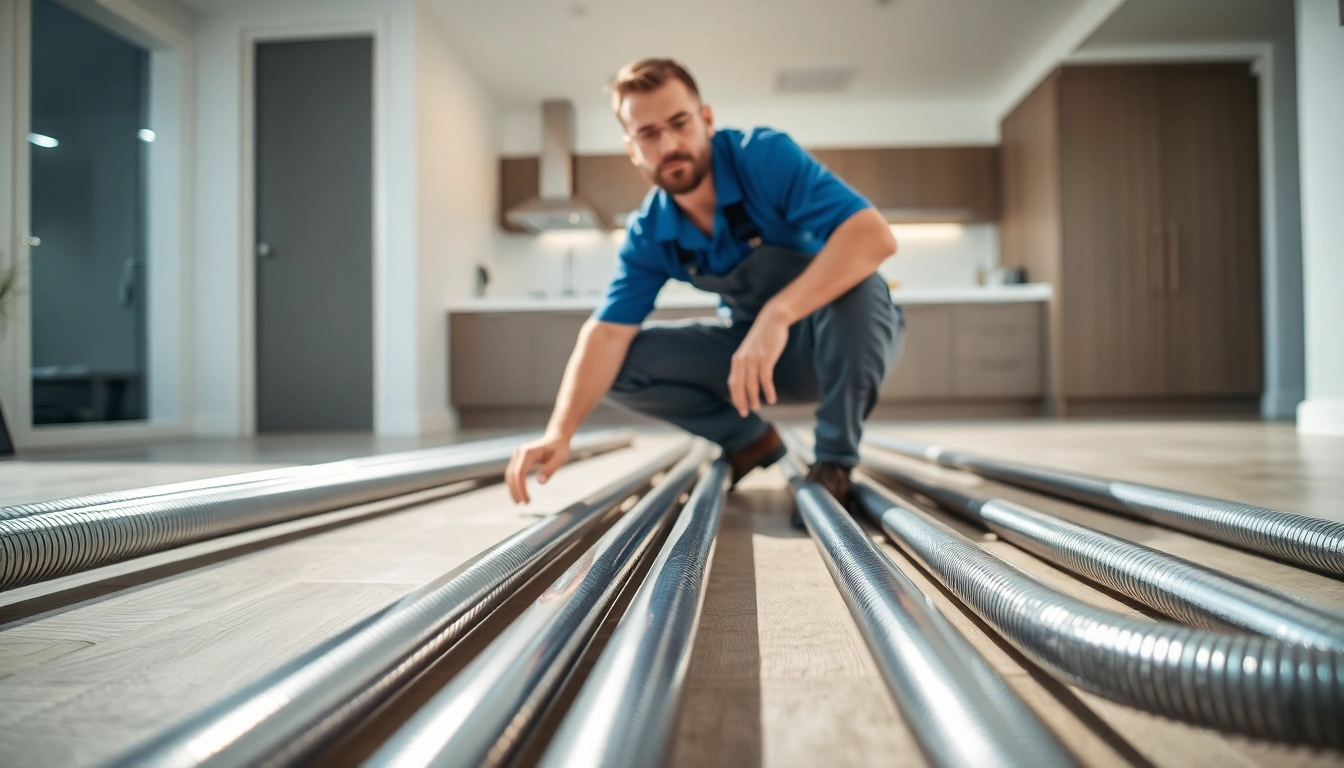 Plumber showcasing whole house repiping services Tampa in a modern kitchen setting.