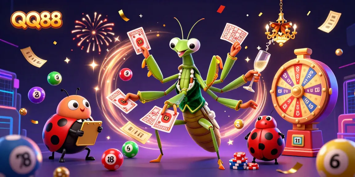 Experience thrilling gameplay at QQ88 with vibrant casino characters and dynamic elements.