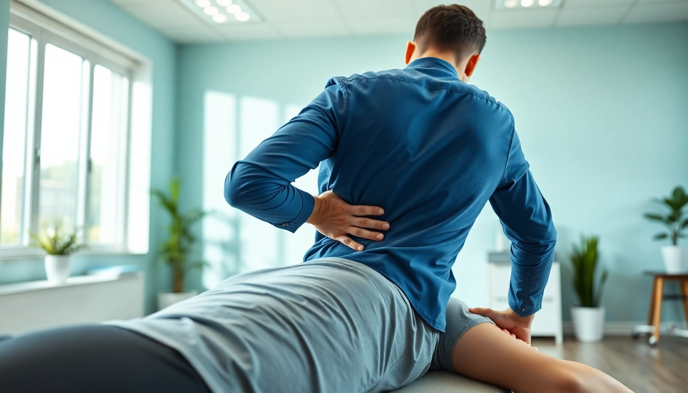 Experience back pain relief with a chiropractor adjusting a patient in a serene clinic.