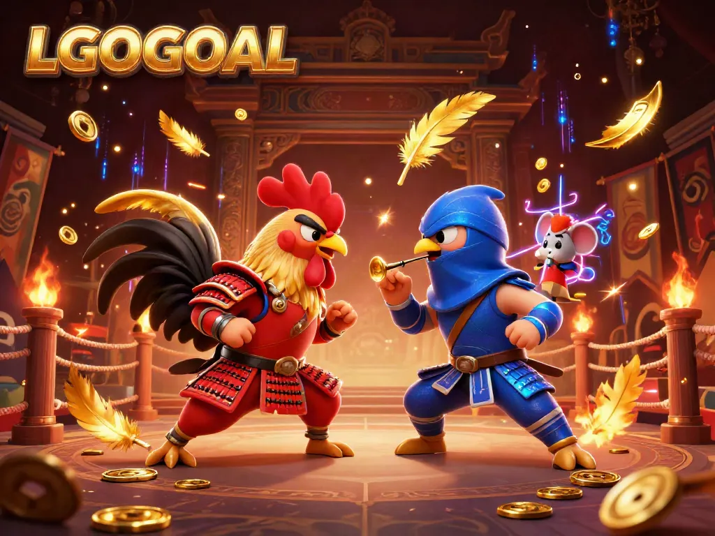 Place bets and experience thrilling action at LGOGOAL's fight arena with vibrant characters and dynamic elements.