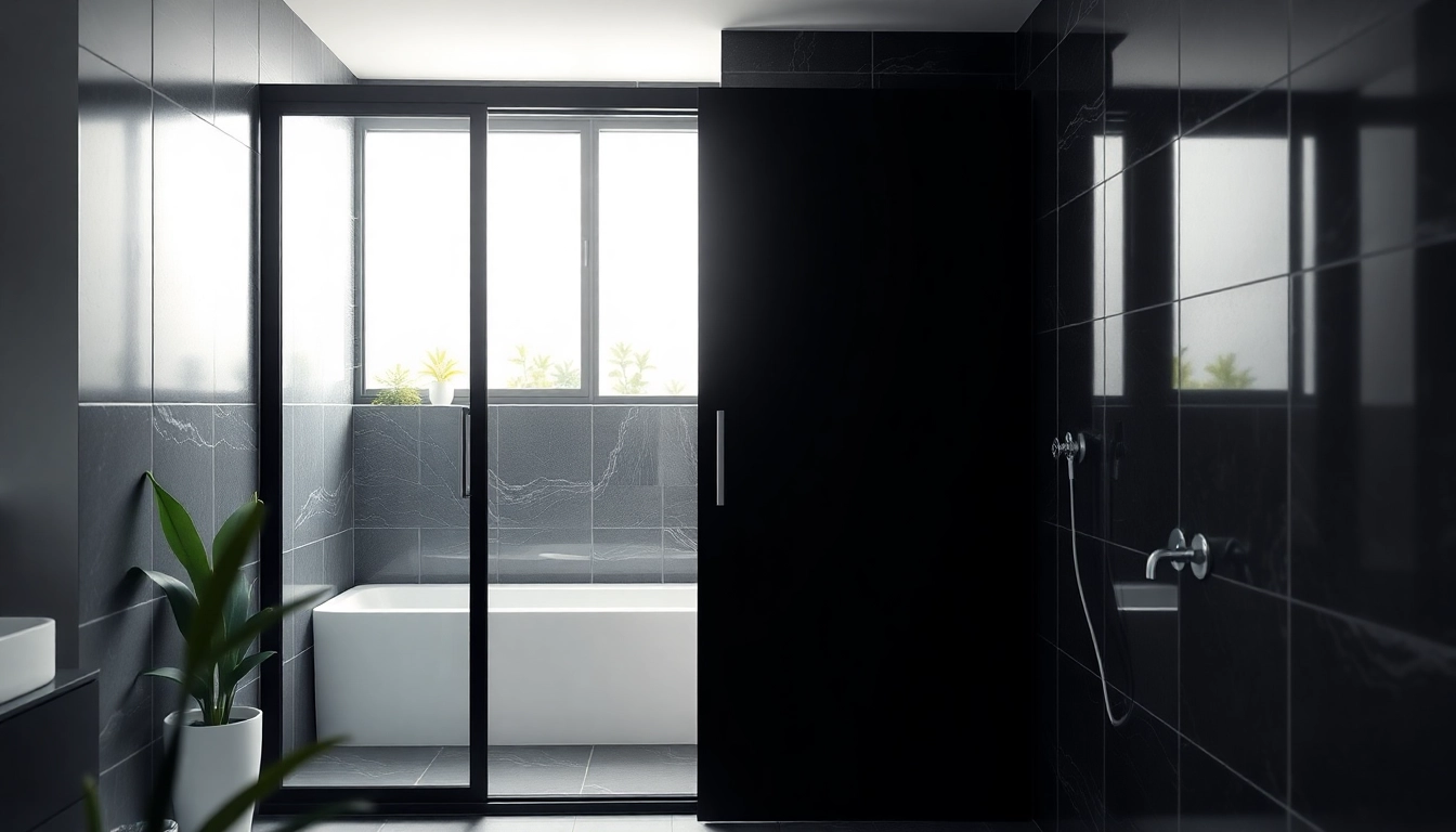 Transform your bathroom with a stylish black shower sliding door that enhances modern design.