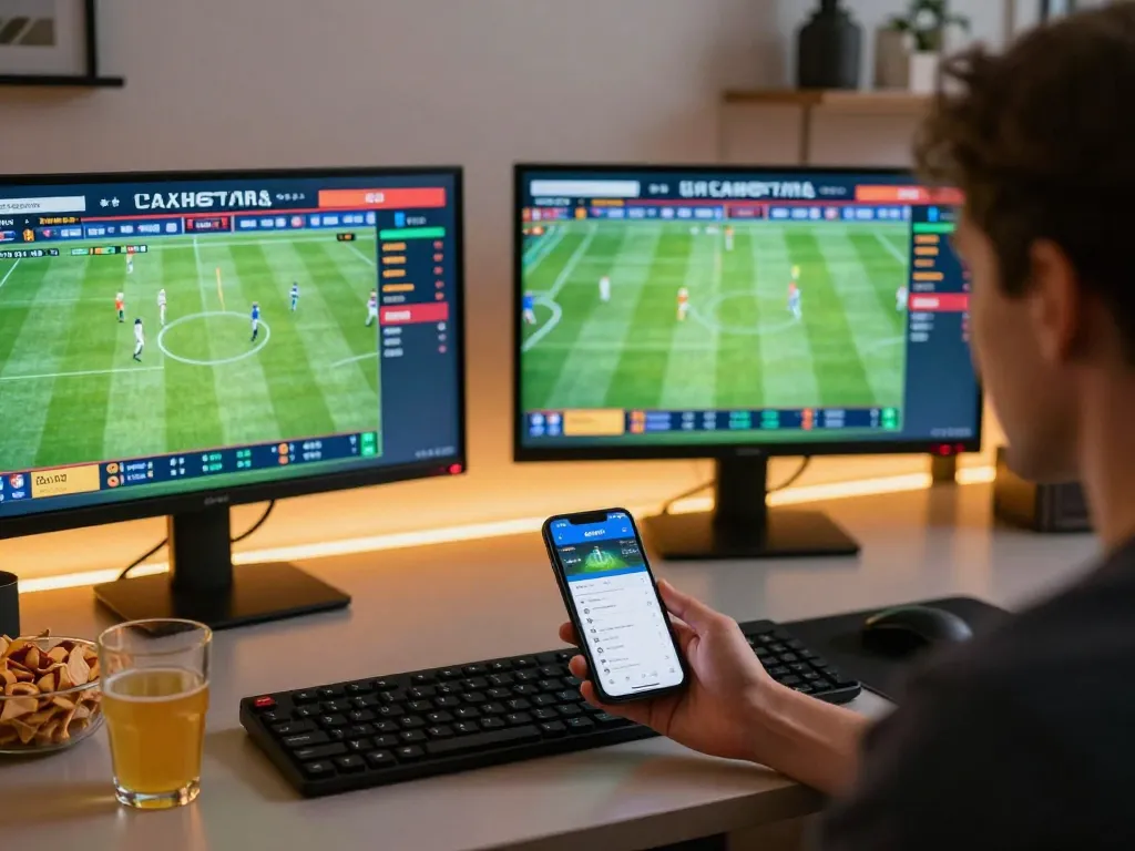 View of CAKHIATV app interface on smartphone while actively engaging in sports betting.