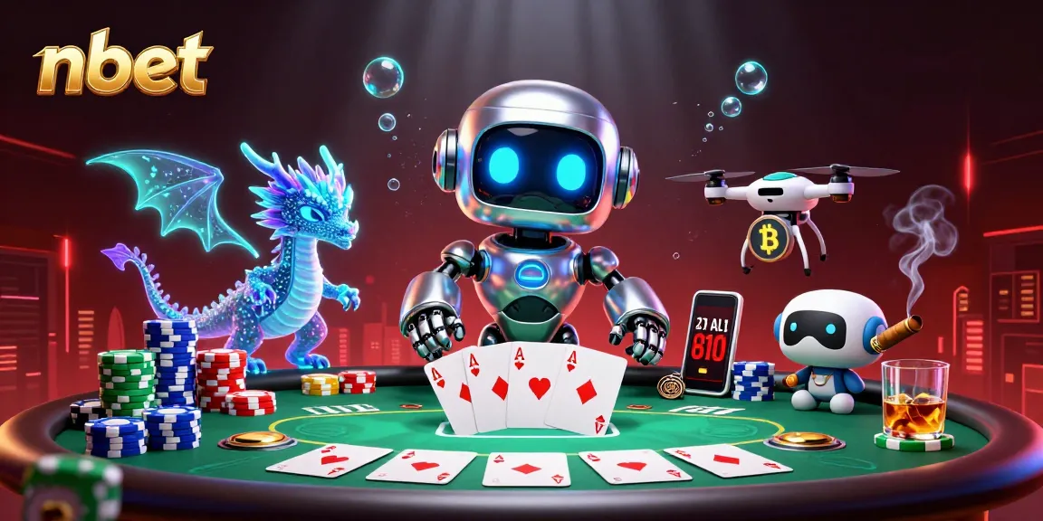 Engage in thrilling gameplay at nbet with dynamic poker action and vibrant holographic elements.