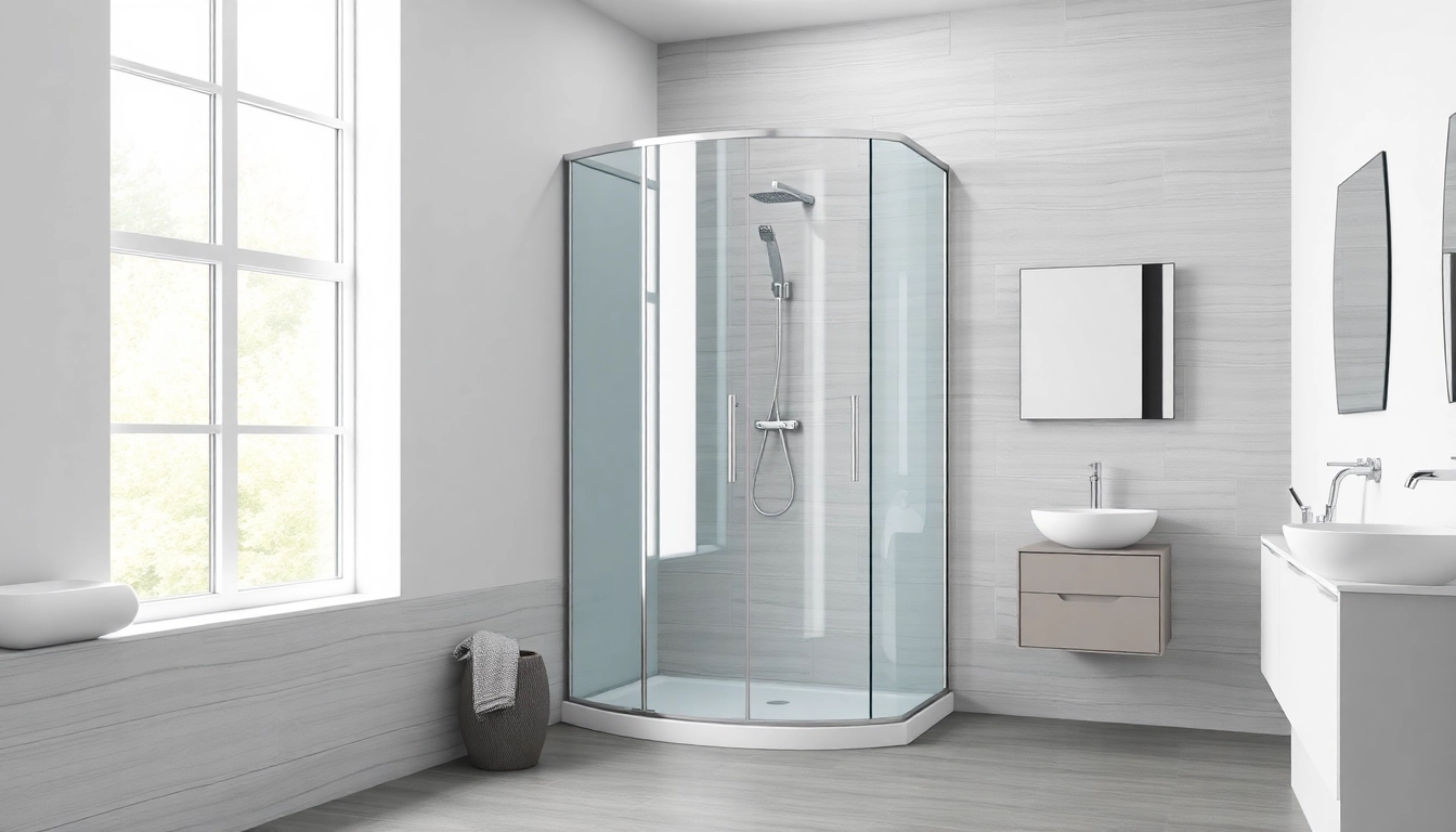 Moderne duschkabine 80x80 eckeinstieg in einem eleganten Badezimmer-Setup.