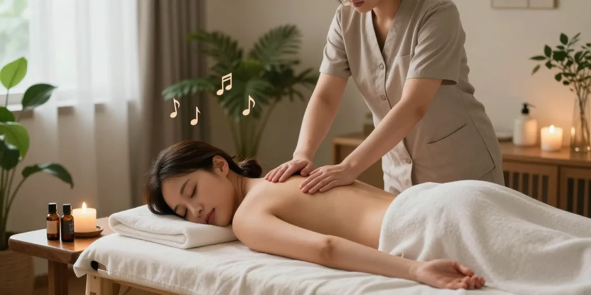 Professional therapist providing a comforting 서대문출장마사지 in a tranquil home setting with ambient lighting and soothing decor.