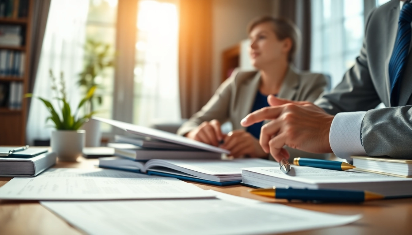 Estate Planning consultation with a professional in a welcoming office.