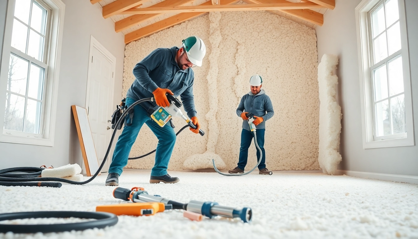 Understand spray foam removal price with expert technicians at work in a home.
