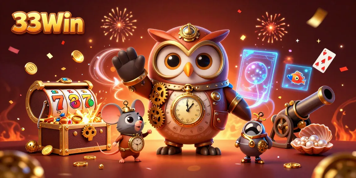 Engage with thrilling games on 33Win, a vibrant casino experience with interactive characters and dynamic visuals.