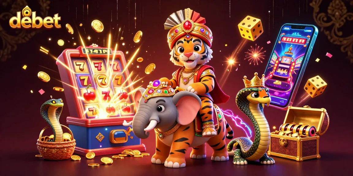 Experience the thrill of debet in a vibrant 3D casino scene with exciting slot jackpots.