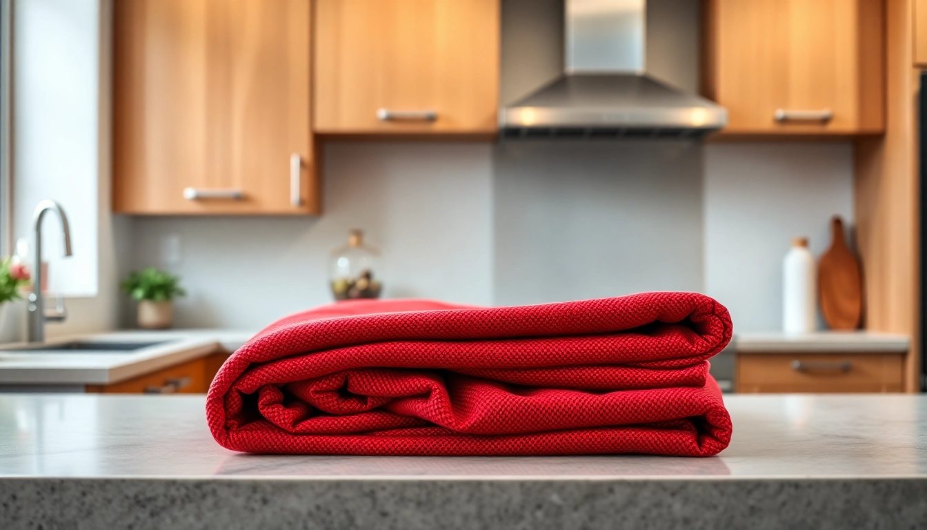 EN1869 fire blanket prominently shown on a kitchen countertop emphasizing safety and preparedness.