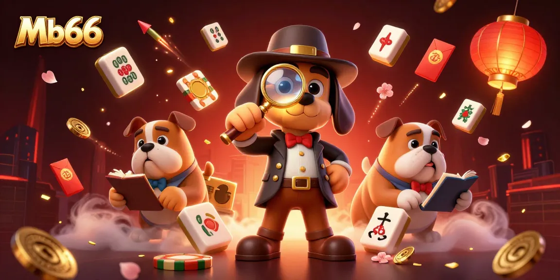 Experience thrilling gaming with Mb66's exciting casino atmosphere, featuring a detective scene with treasure clues.