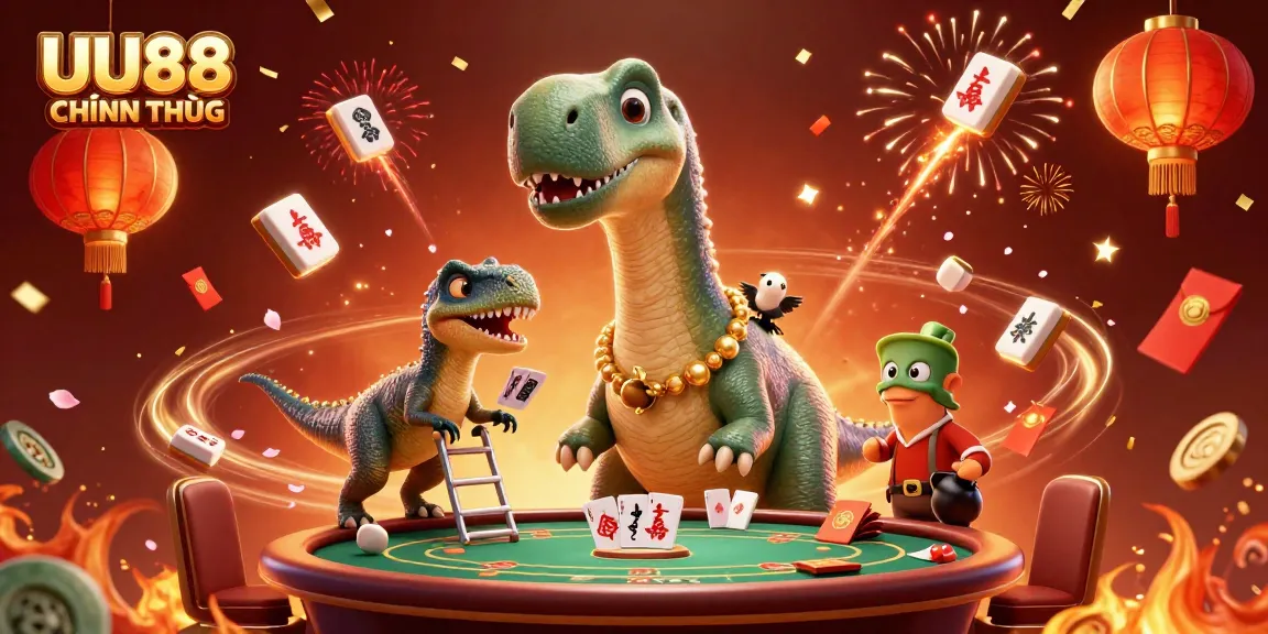 Experience thrilling gameplay at UU88 CHÍNH THỨC with vibrant casino elements and engaging characters.