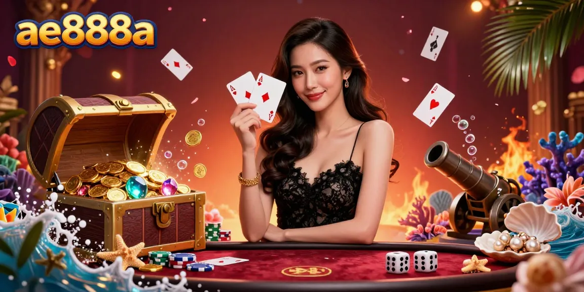 Experience thrilling gameplay with ae888a in an ultra-detailed 3D casino scene featuring elegant decorations and exciting elements.